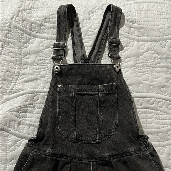 ZARA - Girls' Dark Gray Denim Overall Dress SZ: 10 - Picture 4 of 7